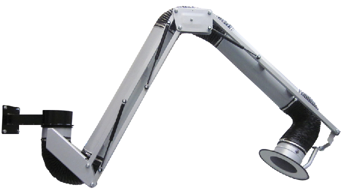 Brazo articulado extractor metalico