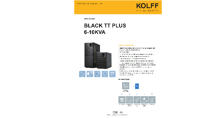 UPS On-line  BLACK TT PLUS 6-10KVA