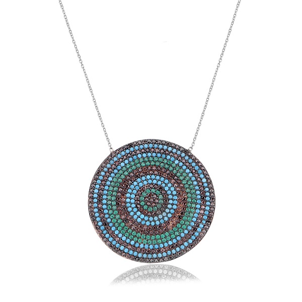 925 Ayar Gümüş ; Maden Rengi: Siyah; Ağırlık: 8.1 gr ; Zincir Uzunluğu: 45 cm ; Krem, Parfüm, Alkol,...