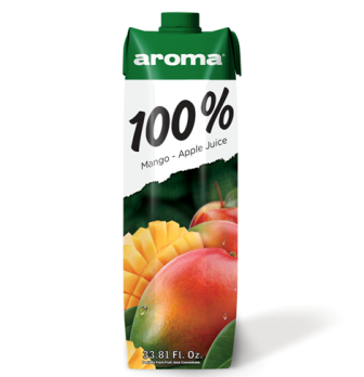 AROMA 1L TETRA PRISMA 100%MANGO-APPLE JUICE (by Aroma Bursa Meyva Suları ve  Gıda Sanayi A.Ş.)