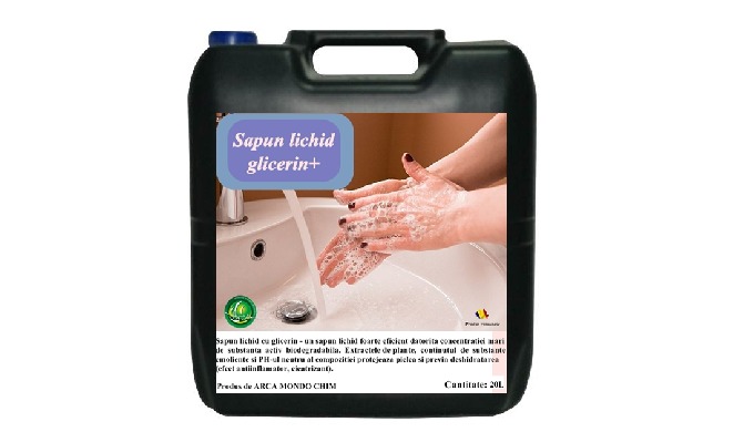 Sapun lichid cu glicerin - un sapun lichid foarte eficient datorita concentratiei mari de substanta ...