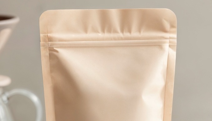 100 % kompostovateľný doypack vyrobený z japonského kraftového papiera a bio PBS bariéry, certifikov...