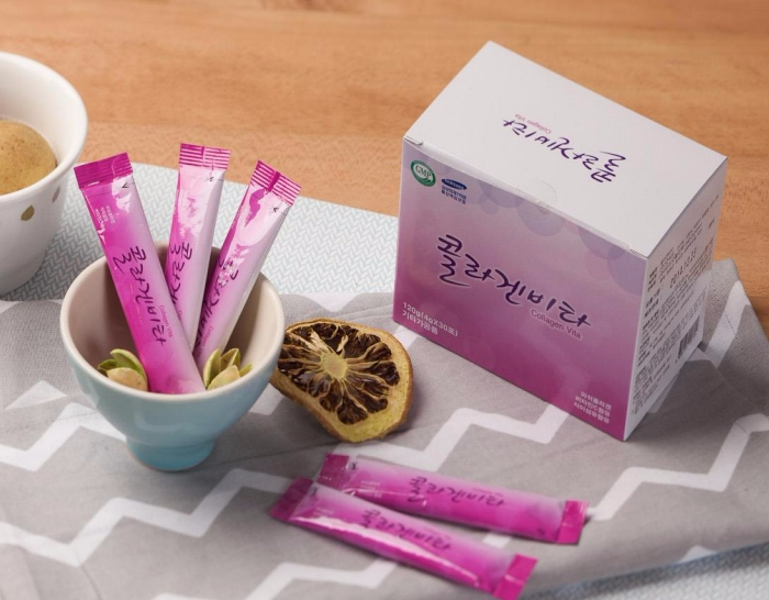 1. Collagen Vita contains fish collagen, xylitol, dietary fiber, and vitamin C as a main ingredient....