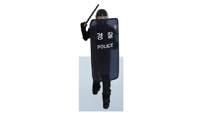 #Product Description Long transparent riot shield made of high-impact polyc...