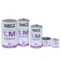 The Saft LM/M cylindrical primary lithium cells are based on lithium-manganese dioxide (Li-MnO2) che...