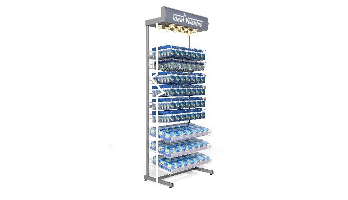 https://sip.krosno.pl/en/realizations/Stand ekspozycyjny fluorescent lamps. Products can be hung on ...