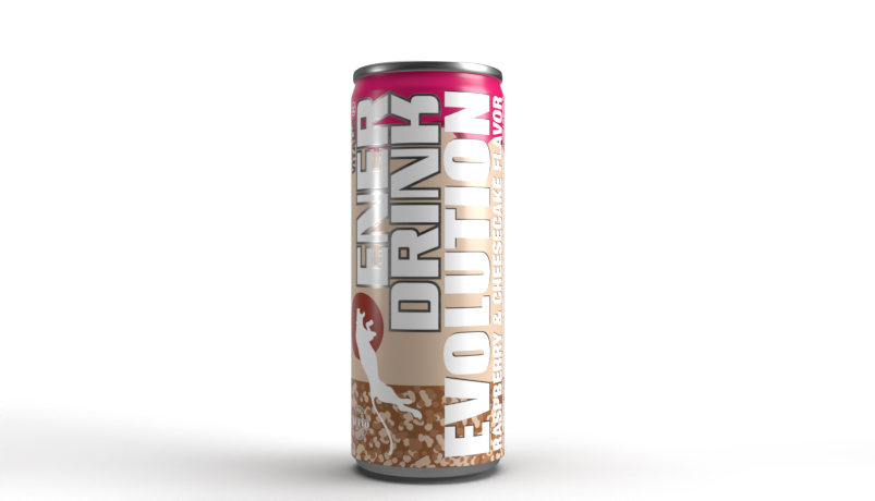 Enerdrink Raspberry & Cheesecake Bebida Energética 25cl. Sabor Frambuesa & Tarta de Queso.