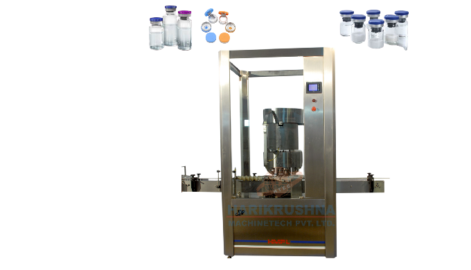 The Automatic Vial Cap Sealing System consists of main structure covered with SS cabinet safety poly...