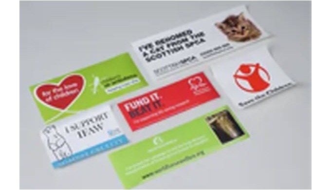 These stickers are produced using either a low tack glass peelable or self cling vinyl. The printed ...