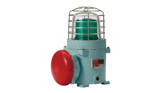 Large explosion proof signal beacon / light & alarm bell combinations Lamp connector fastening s...