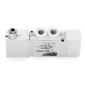 Pneumatically actuated valve, monostable