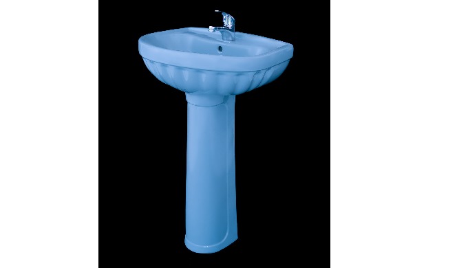 Disponible en deux couleurs, bleu et blanc, le lavabo Corail offre une touche de raffinement à votre...