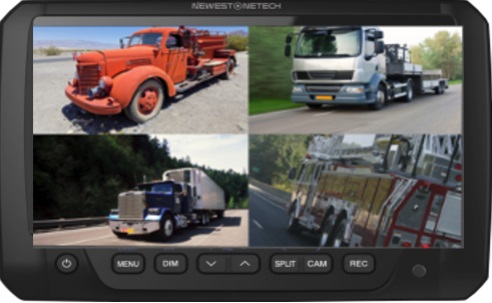 XRM-705DM/5-CH QUAD monitor with DVR System