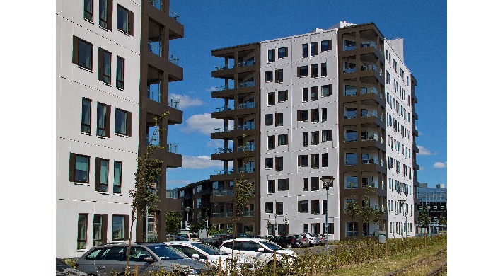 TRIANGLEN VEJLE 2 boligtårne på 9 og 12 etager. Alle lejligheder har en 13 ...