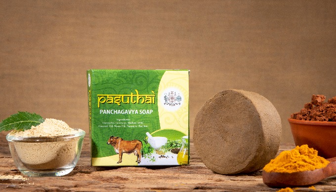 100% Natural, Chemical-Free Panchagavya Soap Suits all types of Skin, Prevents All Skin Diseases Hel...