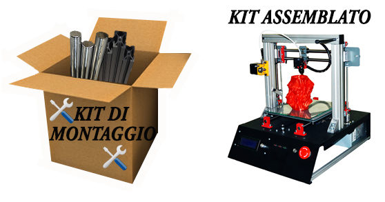 Stampante 3D in kit disponibile sia in scatola di montaggio che assemblata. Ideale per il maker e l'...