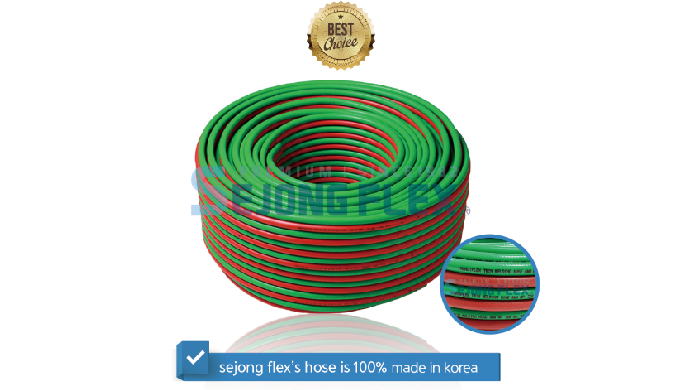 Twin Welding Hose 5mm/8mm/ There is a built-in polyester reinforcement between the inner and outer P...