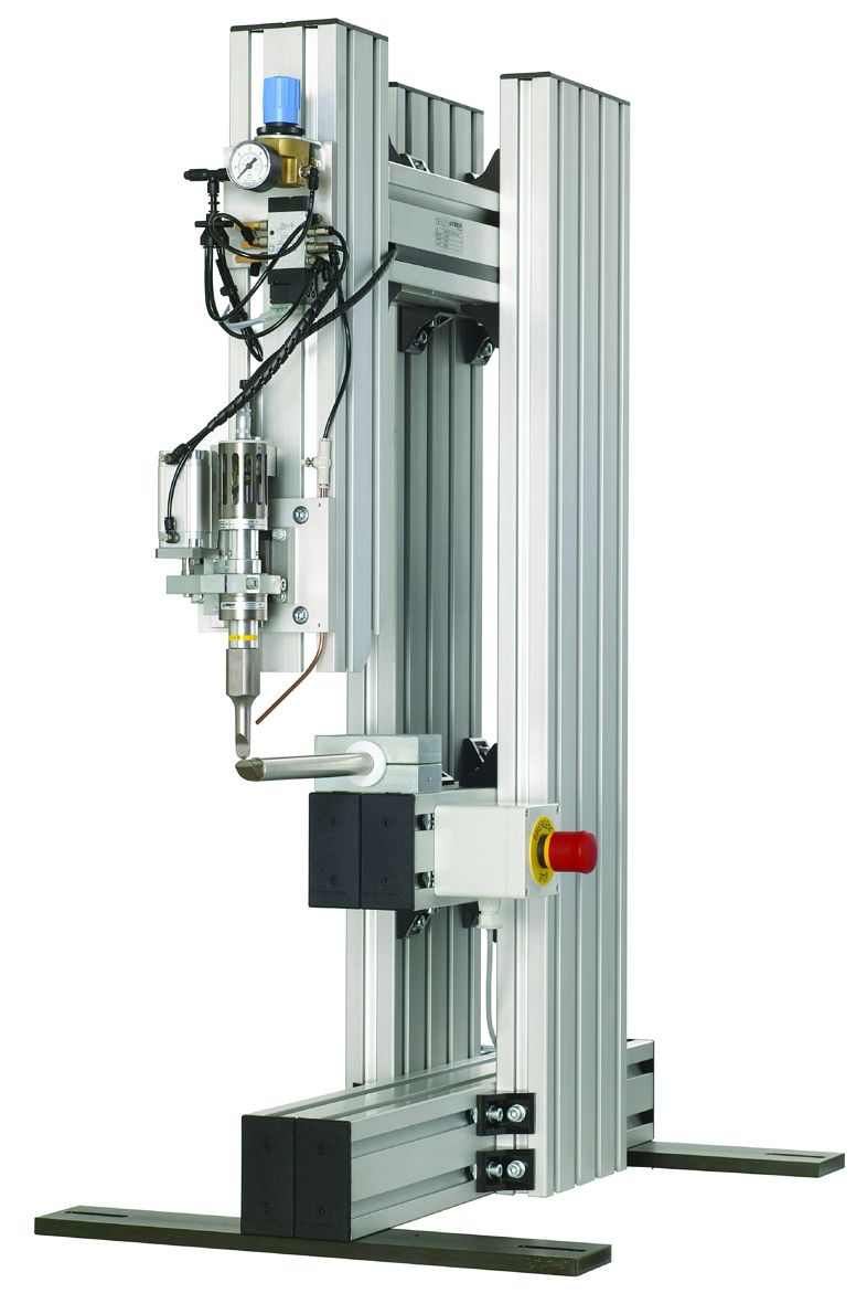 Die Ultraschall-Schneidstation CS35 mit integriertem Sondervorschub SV35-40 eignet sich für Schneido...