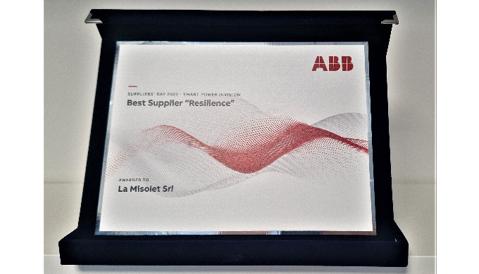 Resilience Award at ABB's Suppliers'Day