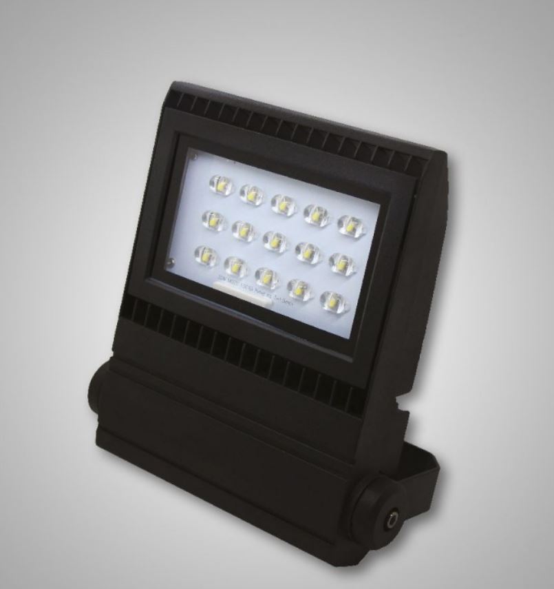 Projecteur Led Larvik slim noir 30W