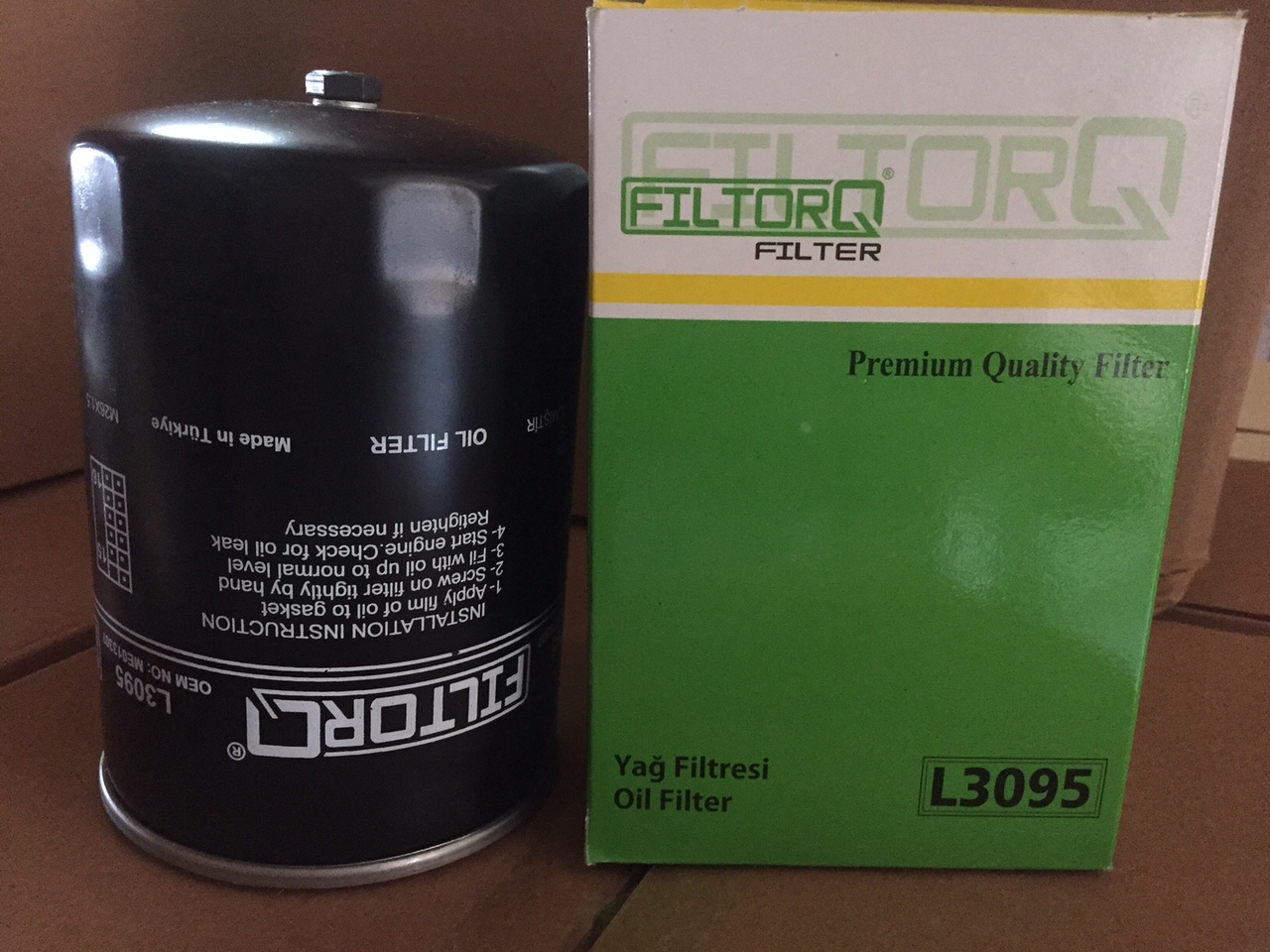 FILTORQ FILTRE ÜRÜN NO: L3095 MITSUBISHI İÇİNDİR EŞDEĞERLERİ; MANN: WP1045 ...