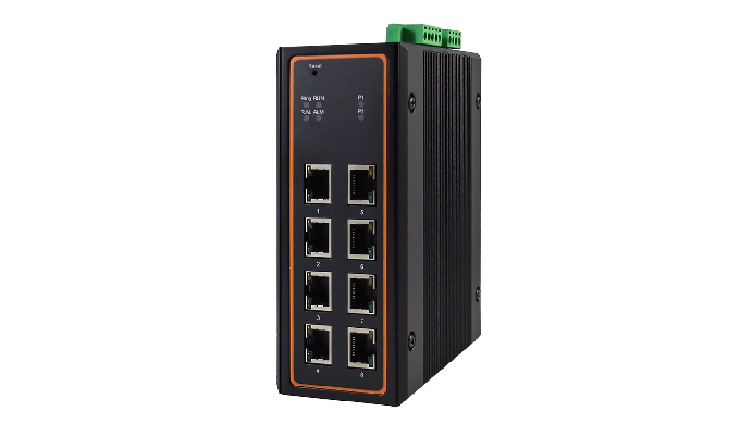 8-Port Industrial Managed Gigabit PoE Switch, Profinet certified, DIN-Rail Mount The EHG7508 Series ...