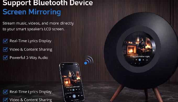 Support Bluetooth Device Screen Mirroring Stream music, videos, and more directly to your smart spea...