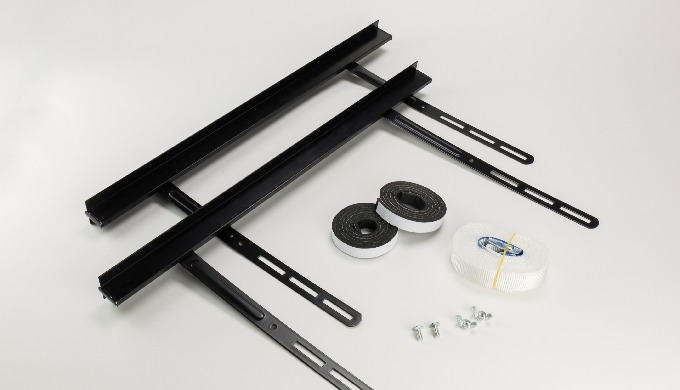 Stacking kit 2 pieces adjustable for Washing Machine or Dryer - Black Roller Kappatos’s laundry stac...