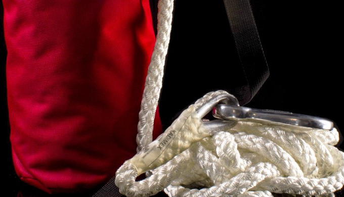 Strażackie linki ratownicze w pokrowcu