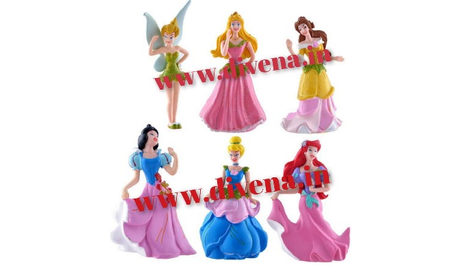 PCs Princess Cake Topper Doll Decoration Set Divena In (by