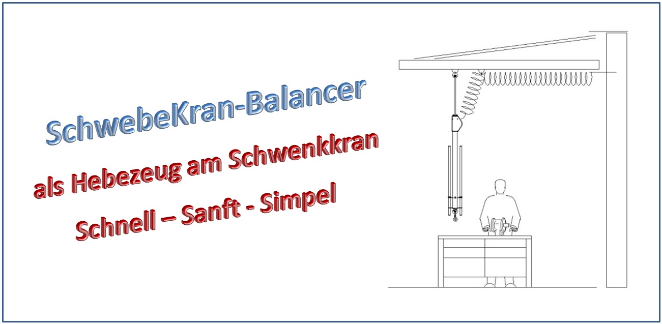 Der SchwebeKran-Balancer kann als Hebezeug am Schwenkkran zum Einsatz kommen. Sein rein pneumatische...