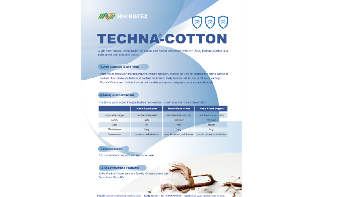 A gift from nature, Combination of cotton and herbal extractant with rich Zinc, TechNa-Cotton is a p...