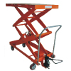 Table élévatrice mobiles avec frein Capacité 1 tonne, hauteur de levée 1m, 1.5 m