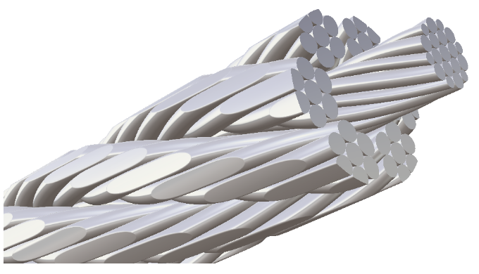 Bespiel Drahtseile gehämmert 3D