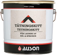 Tätningskitt är ett fiberarmerat och gummiförstärkt asfaltspackel med tillsatser som ger vidhäftning...