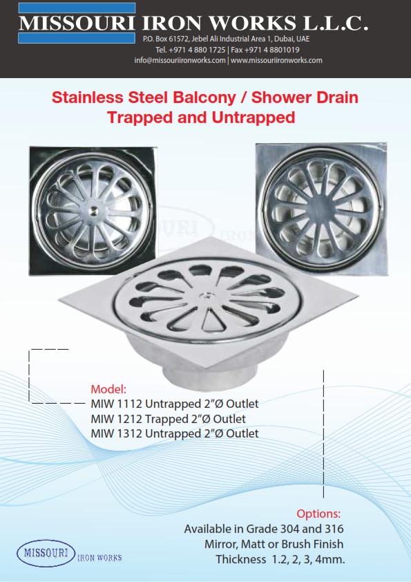 shower drain/ balcony drain