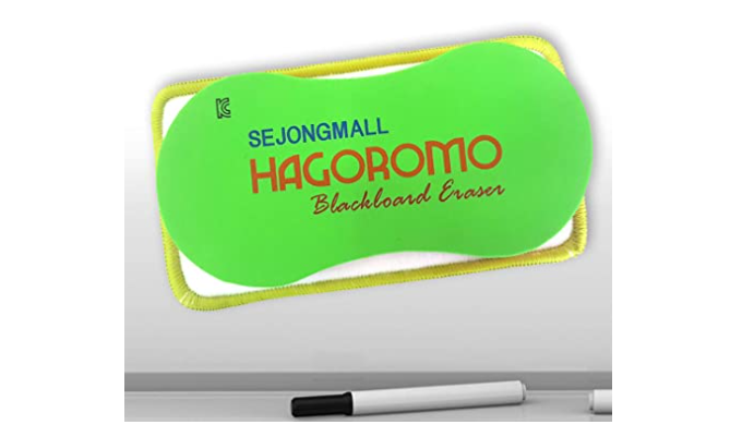 ▶ A Large sized eraser with a microfiber pad. It has 3 colors: Yellow, Pink, Green HAGOROMO Board Er...