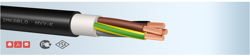 300 V’dan 1kV’a kadar çalışma gerilimine sahip tek damarlı veya çok damarlı, kapalı kuru mekanlarda,...