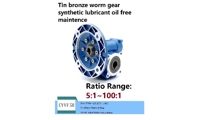 CHENYUE Worm Gearbox CYVF50 Speed Ratio From7.5:1to100:1 Free Maintenance,Fully Sealed,No Need To Refuel For Life