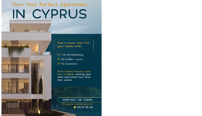 We help you find and own the apartment that truly suits your needs in Cyprus We guide you through th...