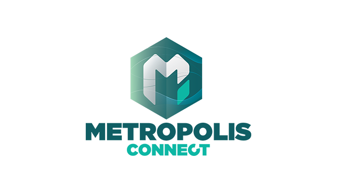 Metropolis Connect, sunum temel özellikleriyle birlikte dünya haritası üzerinde işaretlemeler ve anl...