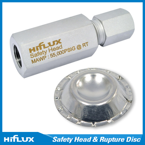 * [HIFLUX] Safety Head & Rupture Disc Safety head is assembly housing for pressure burst disc. I...