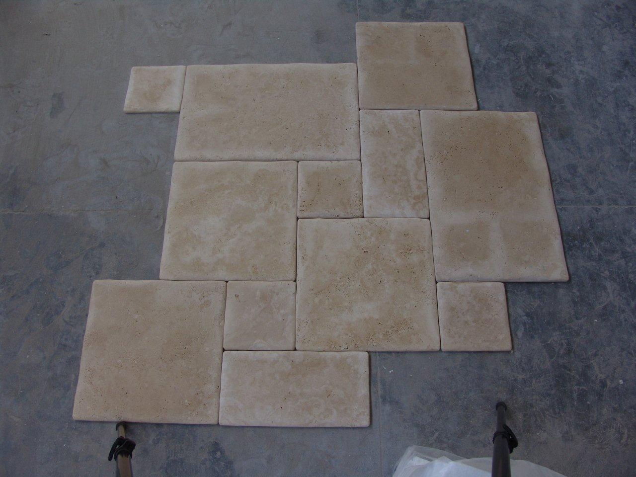 1.2 Wavy Edge Marble Light Travertine Pattern Set