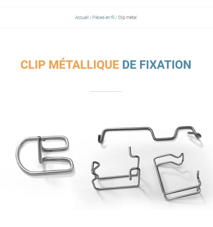 Clip métallique de fixation
