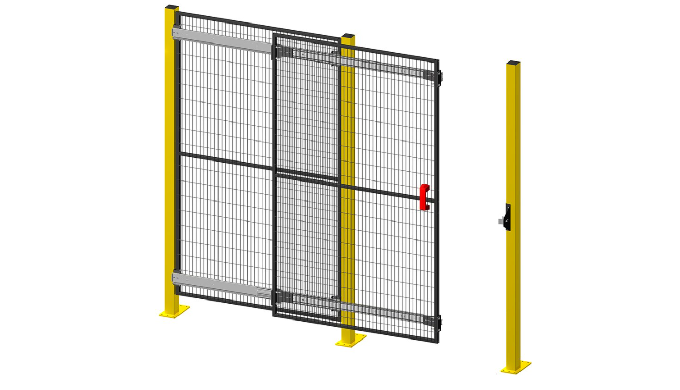 Porte coulissante avec rail télescopique