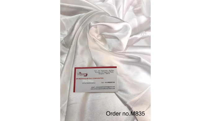 Order No.: M835 Color: White Size: 44” Width The Nylon Satin Fabric is a high-quality material made ...