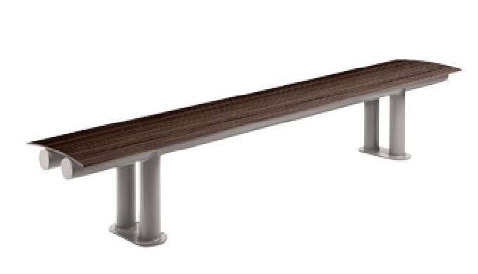 4-seater bench without backrest