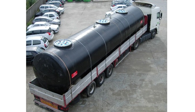 Underground storage double wall steel-HDPE tank for petrol stations