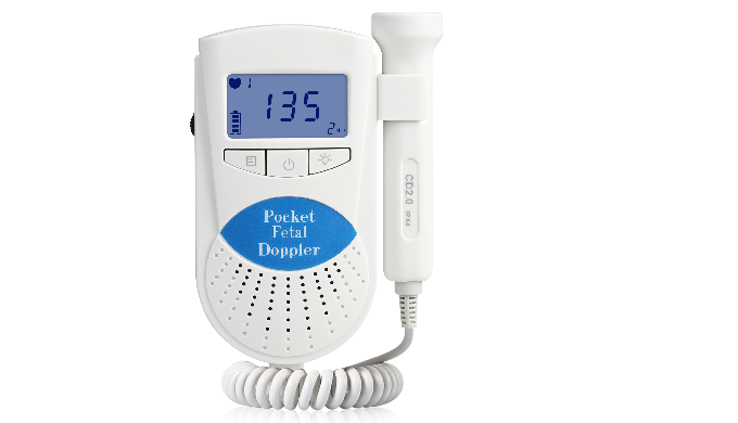Mericonn Ultrasound Sound Baby Heartbeat Detector Monitor LCD Digital Prenatal Pocket Fetal Doppler ...