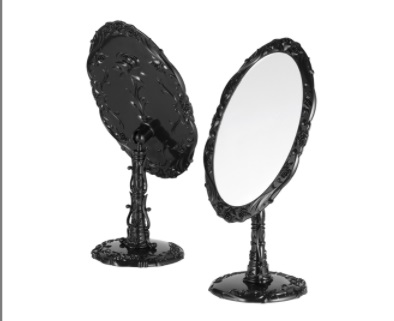 Glamorous table mirror with rose pattern engraving. Very useful and stylish stand mirror with rose p...